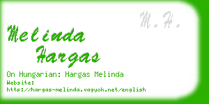 melinda hargas business card